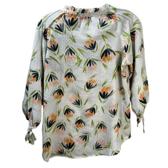 3/4 Sleeves Printed Blouse Small By Lc‎ Lauren Conrad NEW - Picture 2 of 7
